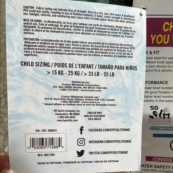 Hyperlite Life Vest Mint and Purple NWT- child/infant  33-55lbs - Picture 2 of 6